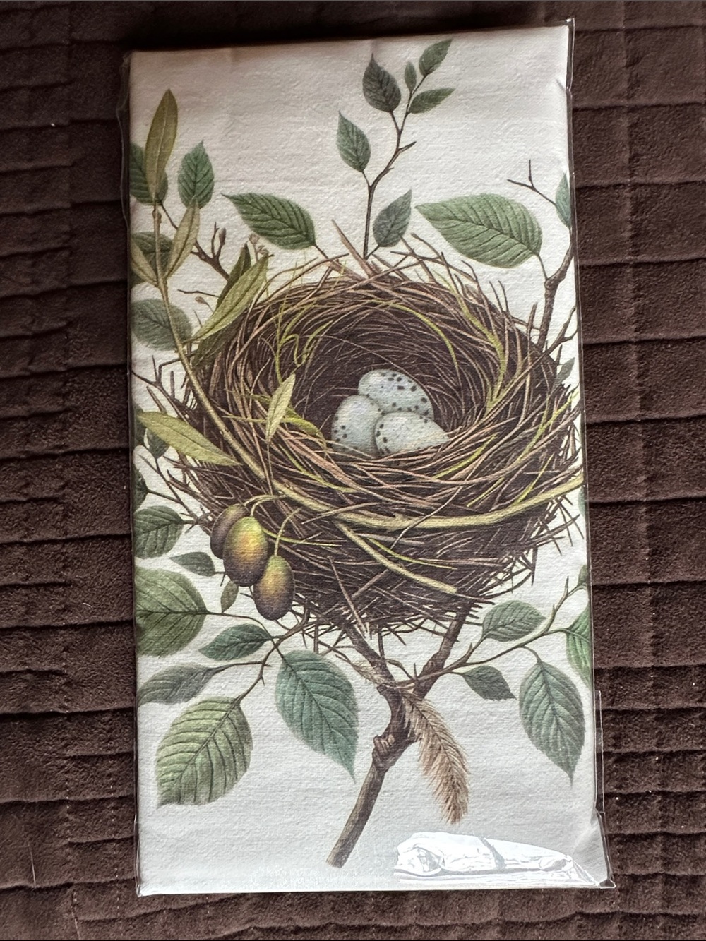 Mary Lake Thompson Botanical Bird Nest Flour Kitchen Towel